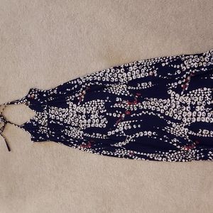 Express Graphic Halter Maxi Dress, Small